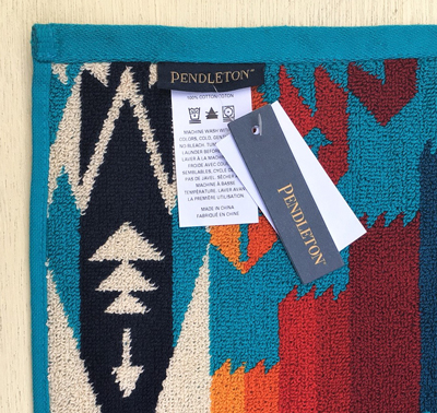 PENDLETON アイコニック ジャガード ハンドタオル ツーソンターコイズ