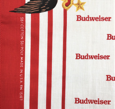 Vintage Budweiser Beer バドワイザー 91年 デッドストック アメリカ製 バンダナ