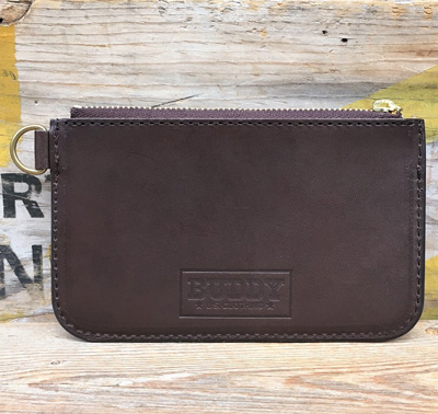 BUDDY オリジナル small coin purse wallet 栃木レザー 本革 小銭入れ BROWN