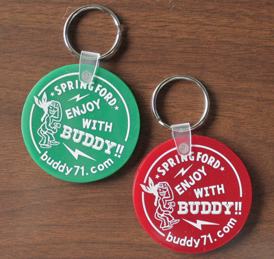 BUDDY オリジナル ラウンドキータグ ENJOY WITH BUDDY!! Made in U.S.A.