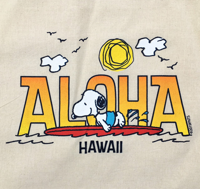 ハワイ限定 PEANUTS スヌーピー トートバッグ ALOHA