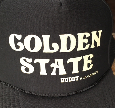 BUDDY オリジナル GOLDEN STATE ブラック メッシュキャップ