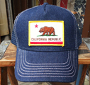 ワッペン付きデニムキャップ CALIFORNIA REPUBLIC