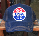 ワッペン付きデニムキャップ GO USA GO