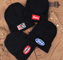 ワッペン付ニットキャップ CHAMPION COORS FORD TEXACO