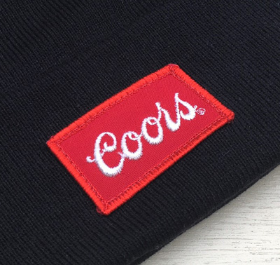 ワッペン付ニットキャップ CHAMPION COORS FORD TEXACO