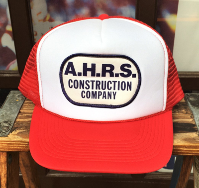 A.H.R.S. CONSTRUCTION COMPANY ビンテージワッペン付きメッシュ 