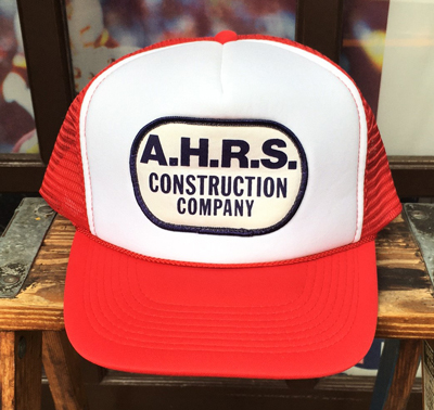 A.H.R.S. CONSTRUCTION COMPANY ビンテージワッペン付きメッシュ