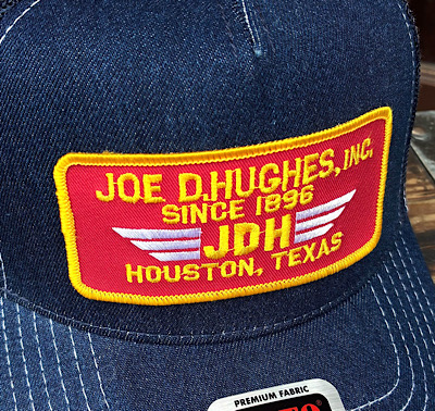 ワッペン付きデニムキャップ