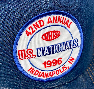 ワッペン付きデニムキャップ