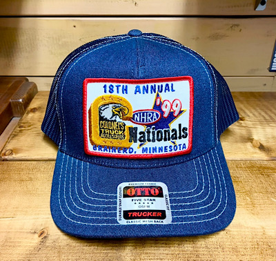 ワッペン付きデニムキャップ