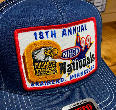 ワッペン付きデニムキャップ