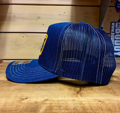 ワッペン付きデニムキャップ