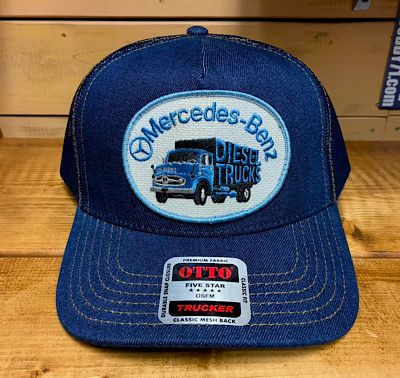 ワッペン付きデニムキャップ