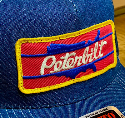 ワッペン付きデニムキャップ