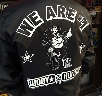 BUDDY x BOUNTY HUNTER コラボ コーチジャケット 裏ボア (ポリエステル)