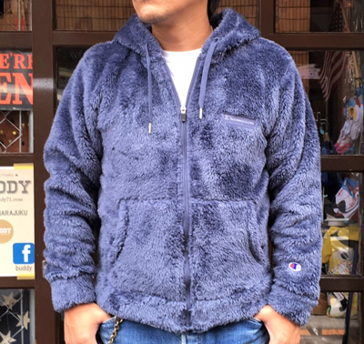 Champion チャンピオン ボアフリースフードパーカージャケット ウィンザーブルー/BUDDY U.S.CLOTHING