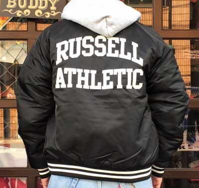 RUSSELL ATHLETIC ベースボール スタジアムジャケット・ブラック