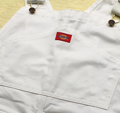 Dickies ワークエプロン付き ホワイト オーバーオール USAモデル