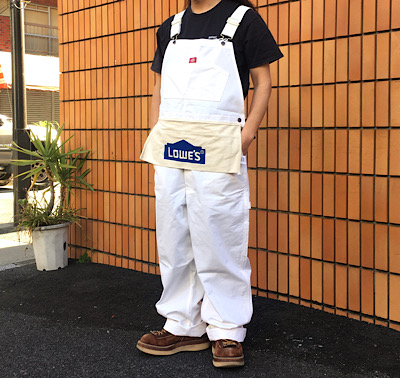 Dickies ワークエプロン付き ホワイト オーバーオール USAモデル
