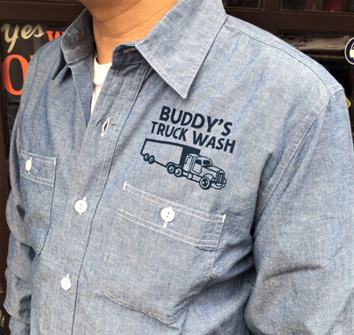 BUDDY オリジナル TRUCK WASH シャンブレーシャツ