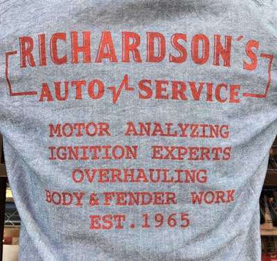 BUDDY オリジナル RICHARDSON’S AUTO SERVICE チャンピオン ワッペン付き シャンブレーシャツ