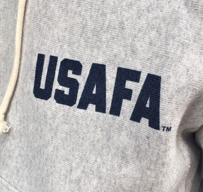 新品　チャンピオン　リバースウィーブ　USAFA　青単タグ　シルバーグレー　XL