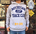 BUDDY オリジナル プルオーバーパーカー MICHIGAN TRACK CLUB