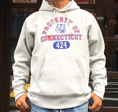 Champion リバースウィーブ 青タグ プルオーバーパーカー 