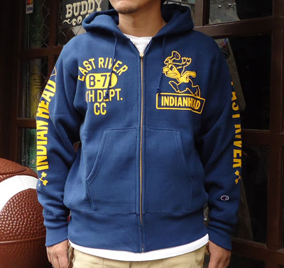 BUDDY 別注 Champion リバースウィーブ フルジップパーカ(INDIANHEAD ...