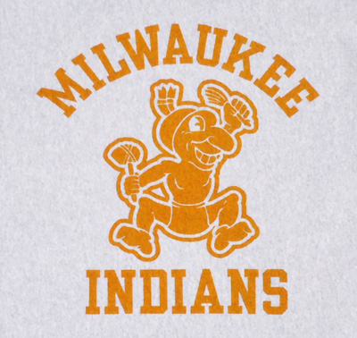 BUDDY別注Championプルオーバーパーカー(MILWAUKEE INDIANS)