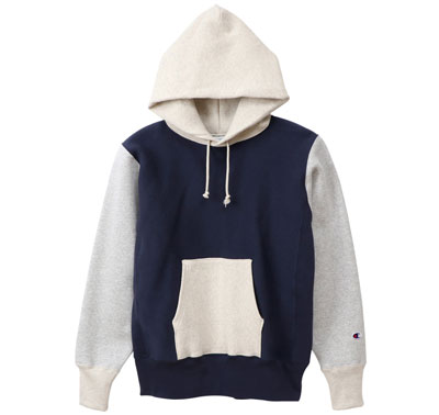 Champion ネイビー・グレー リバースウィーブ 青タグ プルオーバースウェットパーカー