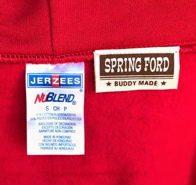 BUDDY×JERZEES　プルオーバーパーカー RED