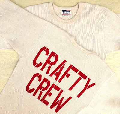 BUDDY オリジナル ロングスリーブ サーマルシャツ CRAFTY CREW ナチュラル