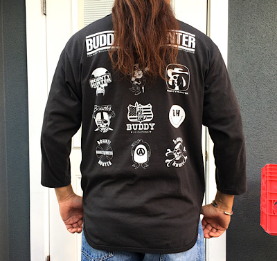 BUDDY x BOUNTY HUNTER コラボ ベースボールTシャツ 七分袖