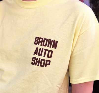 BUDDY オリジナル BROWN AUTO SHOP Tシャツ