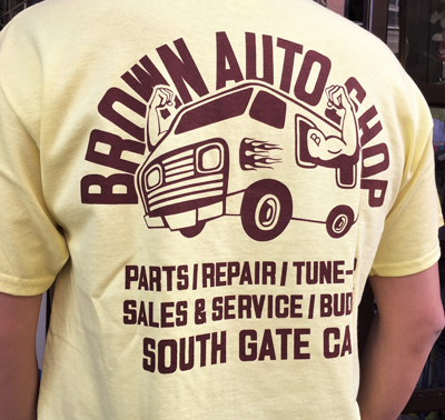 BUDDY オリジナル BROWN AUTO SHOP Tシャツ