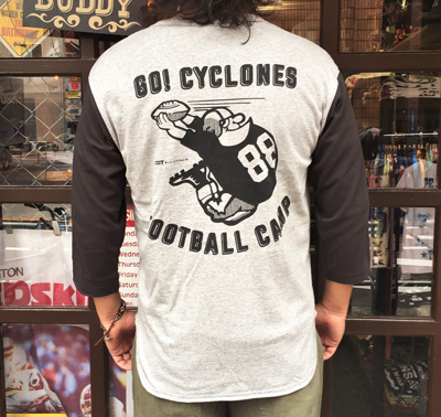 BUDDY オリジナル ベースボールTシャツ 七分袖 GO! CYCLONES/BUDDY U.S.CLOTHING