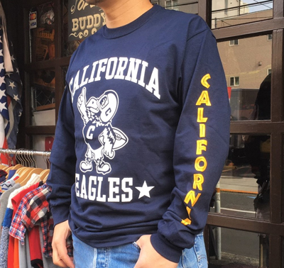 BUDDY オリジナル CALIFORNIA EAGLES ロングスリーブＴシャツ ネイビー