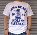  BUDDY 別注 Champion U.S.A.T1011 プリントTシャツ(LONGBEACH INDIANS)