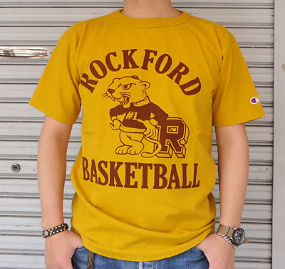 BUDD 別注 Champion U.S.A.T1011 プリントTシャツ(ROCKFORD WILD PANTHERS)