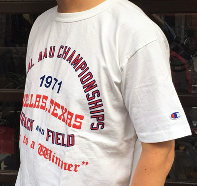 BUDD 別注 Champion U.S.A.T1011 プリントTシャツ(1971 DALLAS)