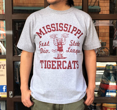 BUDDY 別注 Champion U.S.A.T1011 Tシャツ MISSISSIPPI TIGERCATS