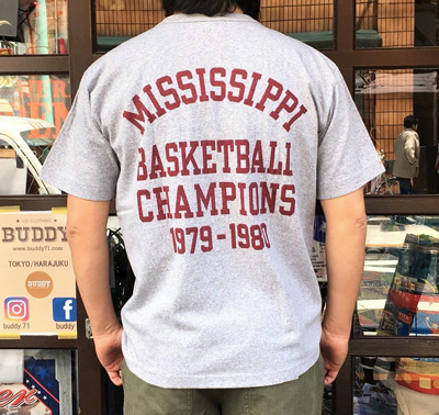 BUDDY 別注 Champion U.S.A.T1011 Tシャツ MISSISSIPPI TIGERCATS