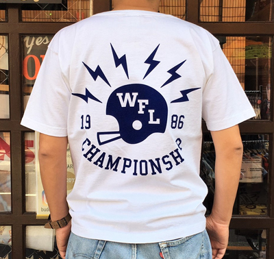 BUDDY 別注 Champion U.S.A.T1011 Tシャツ WESTERN FOOTBALL 86