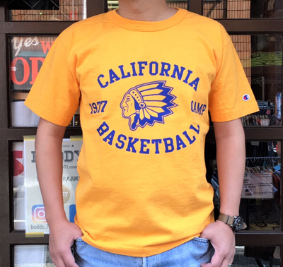 BUDDY 別注 Champion U.S.A.T1011 Tシャツ CALIFORNIA BASKETBALL