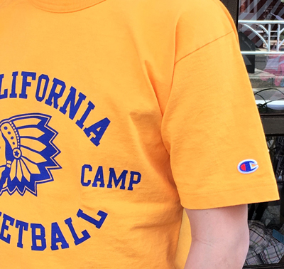 BUDDY 別注 Champion U.S.A.T1011 Tシャツ CALIFORNIA BASKETBALL