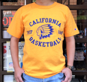  BUDDY 別注 Champion U.S.A.T1011 プリントTシャツ CALIFORNIA BASKETBALL