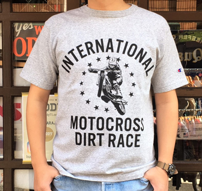 BUDDY 別注 Champion U.S.A.T1011 Tシャツ INTERNATIONAL MOTOCROSS