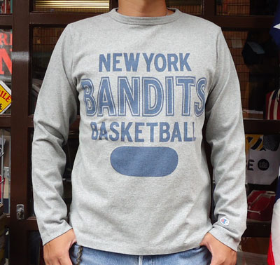 BUDDY 別注 Champion ロングスリーブTシャツ NEW YORK BANDITS